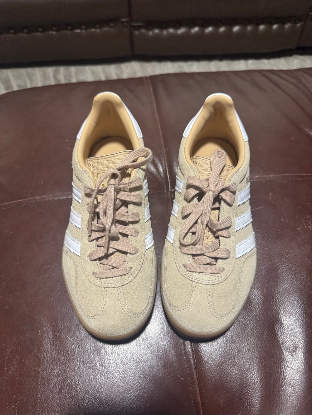 Adidas Beige Gazelle Shoes